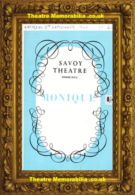 London Savoy Theatre – Monique – 1964