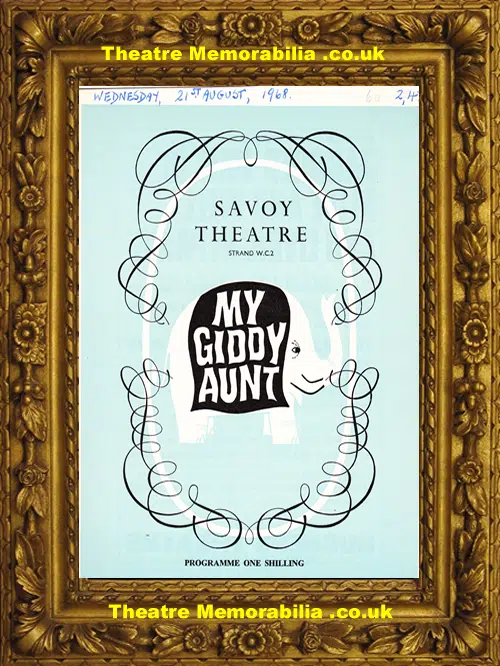 London Savoy Theatre - My Giddy Aunt - 1968 - Irene Handl
