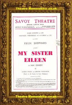 London Savoy Theatre – My Sister Eileen – 1944 – Max Bacon