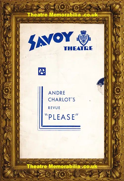 London Savoy Theatre - Please - 1954