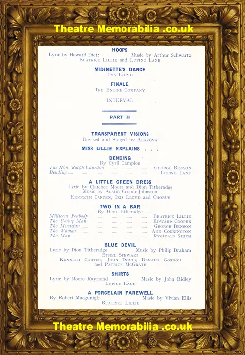 London Savoy Theatre - Please - 1954