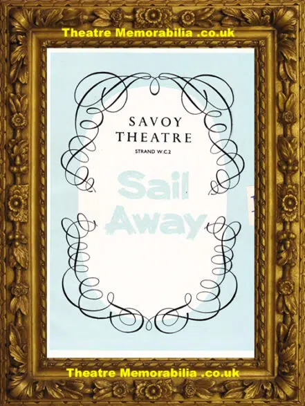 London Savoy Theatre – Sail Away – 1962 – Elaine Stritch