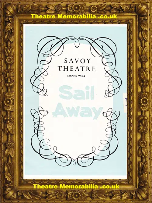 London Savoy Theatre - Sail Away - 1962 - Elaine Stritch