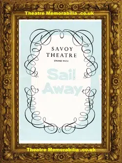 London Savoy Theatre – Sail Away – 1962 – Elaine Stritch