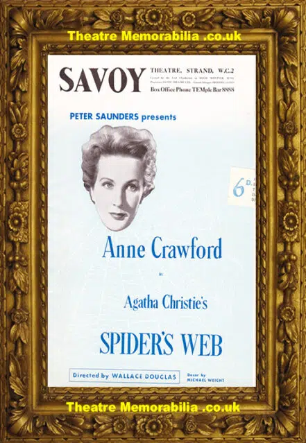 London Savoy Theatre – Spiders Web – 1955 – Ann Crawford