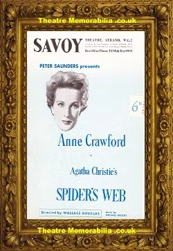 London Savoy Theatre – Spiders Web – 1955 – Ann Crawford