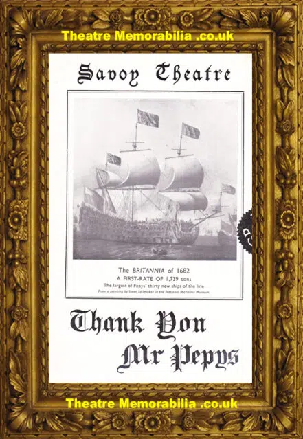 London Savoy Theatre – Thank You Mr Pepys – 1938
