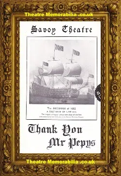 London Savoy Theatre – Thank You Mr Pepys – 1938