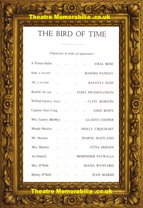 London Savoy Theatre - The Bird Of Time - 1961