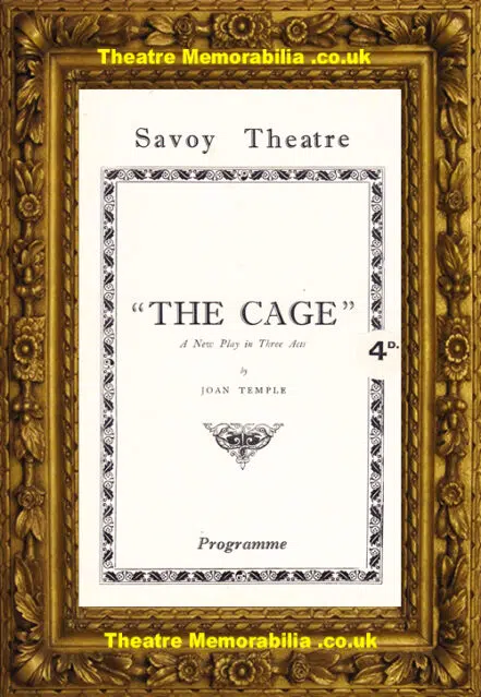 London Savoy Theatre – The Cage – 1927
