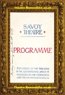 London Savoy Theatre – The Devil’s Disciple – 1907