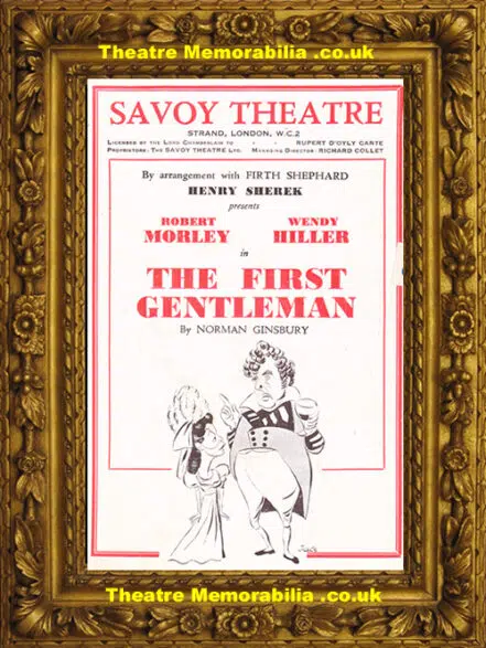 London Savoy Theatre – The First Gentleman – 1946