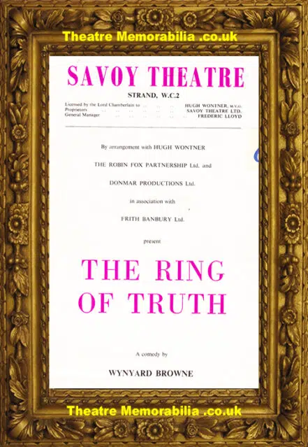 London Savoy Theatre – The Ring Of Truth 1959 – Plus Extras