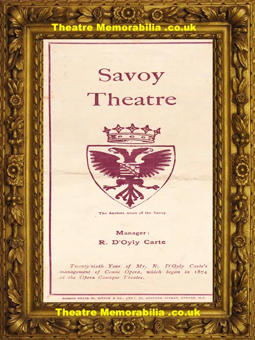 London Savoy Theatre - The Rose Of Persia - 1900