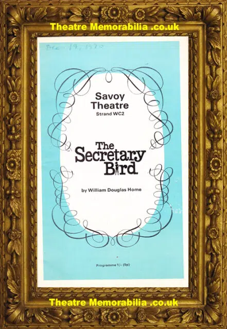London Savoy Theatre – The Secretary Bird – 1970 – Sandra Duncan
