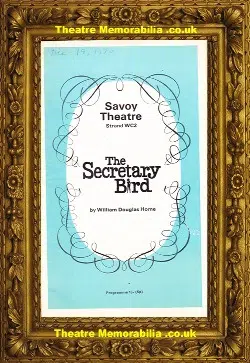 London Savoy Theatre – The Secretary Bird – 1970 – Sandra Duncan