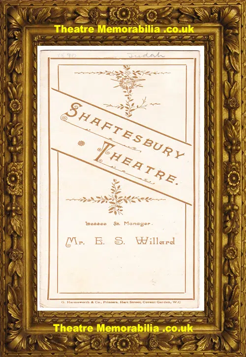 London Shaftesbury Theatre - Judah - 1890
