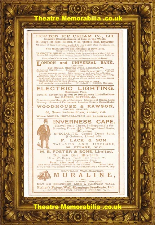 London Shaftesbury Theatre - Judah - 1890