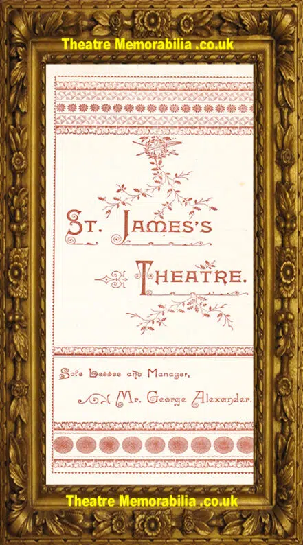 London St James’s Theatre – Lord Anerley – 1891