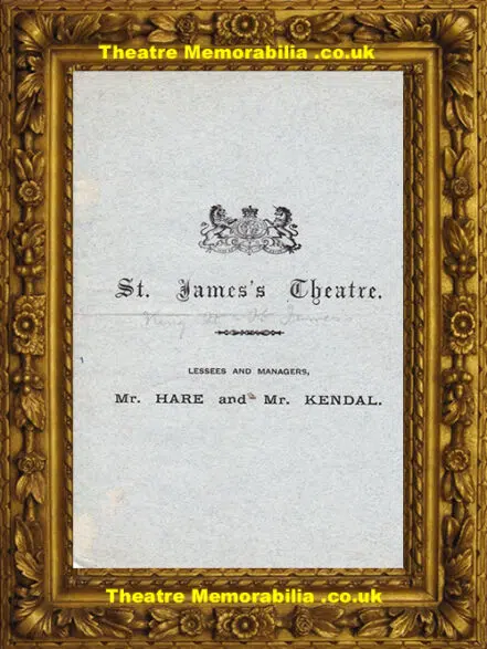 London St James’s Theatre – Still Waters Run Deep – 1880