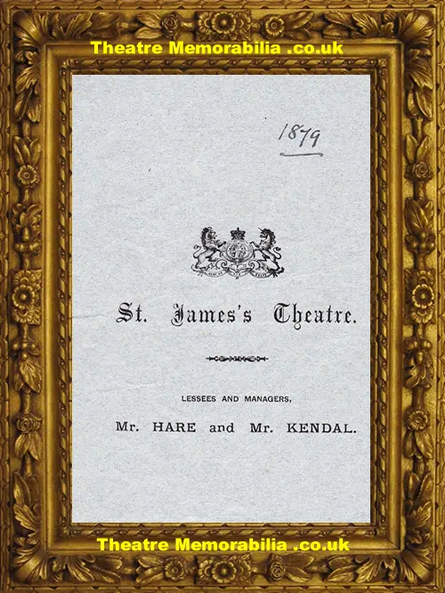 London St James's Theatre - The Queen's Shilling - 1879