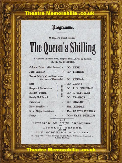 London St James's Theatre - The Queen's Shilling - 1879