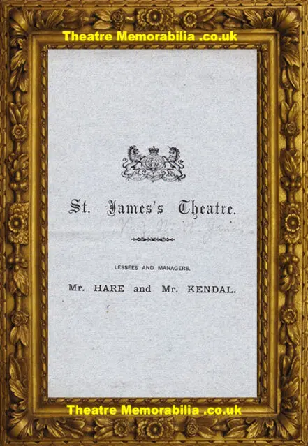London St James’s Theatre – The Queen’s Shilling – 1879 – OLD