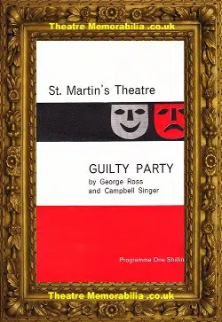 London St Martins Theatre – Guilty Party – 1961