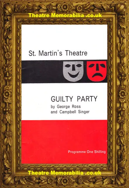 London St Martins Theatre – Guilty Party – 1961 – Donald Sinden