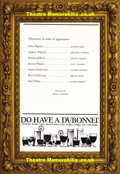 London St Martins Theatre - Out Of The Question - 1968