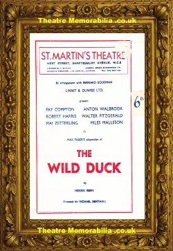 London St Martins Theatre – The Wild Duck – 1948 Mai Zetterling