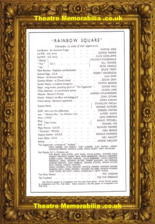 London Stoll Theatre - Rainbow Square - 1951