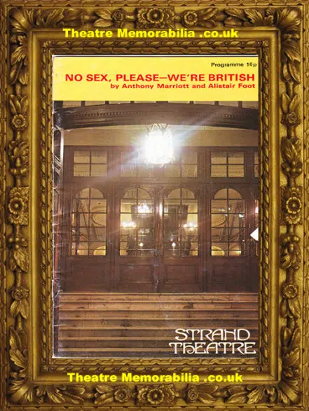 London Strand Theatre – No Sex Please We’re British – 1971