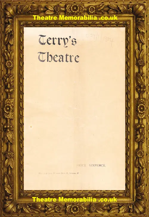 London Terrys Theatre - Love In A Cottage - 1904