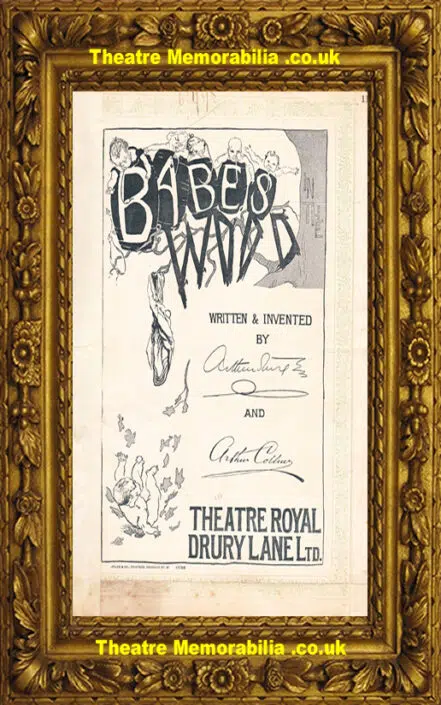 London Theatre Royal – Babes In The Wood – 1898