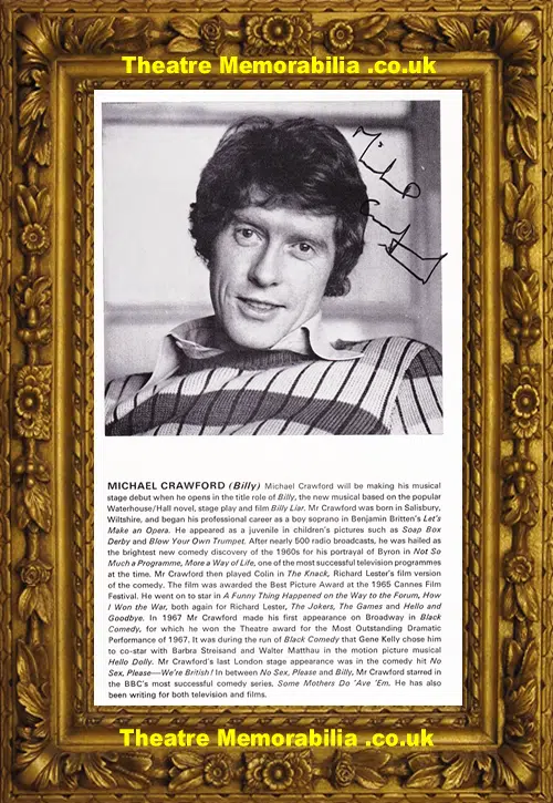 London Theatre Royal - Billy - 1974 - Michael Crawford + Paige
