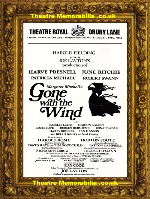 London Theatre Royal - Gone With The Wind - 1972