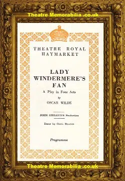 London Theatre Royal Haymarket - Lady Windermere's Fan - 1944