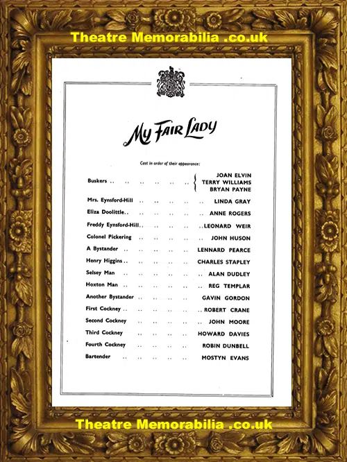 London Theatre Royal - My Fair Lady - 1958
