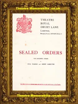 London Theatre Royal - Sealed Orders - 1914