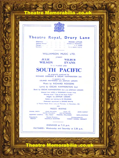 London Theatre Royal - South Pacific - 1953 - Sean Connery