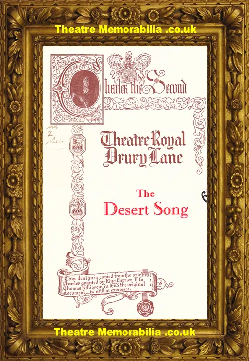 London Theatre Royal - The Desert Song - 1920's