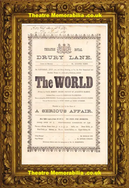 London Theatre Royal – The World – 1880