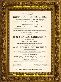 London Toole’s Theatre – One Touch Of Nature – 1892