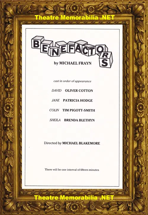 London Vaudeville Theatre - Benefactors - 1984 - Brenda Blethyn
