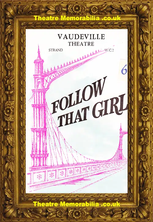 London Vaudeville Theatre - Follow That Girl 1960 - S Hampshire