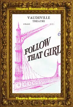 London Vaudeville Theatre – Follow That Girl 1960 – S Hampshire