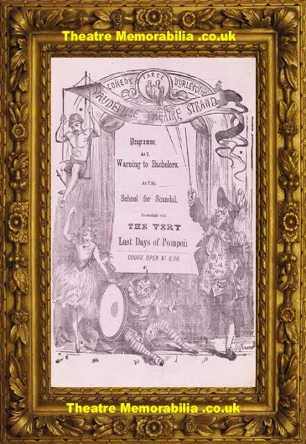 London Vaudeville Theatre – School For Scandal – 1872