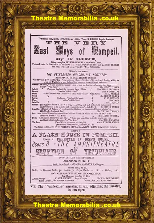 London Vaudeville Theatre - School For Scandal - 1872