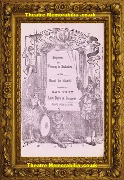 London Vaudeville Theatre – School For Scandal – 1872